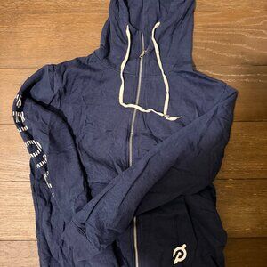 Men's Peloton Full Zip Hoodie Size Medium Navy Blue